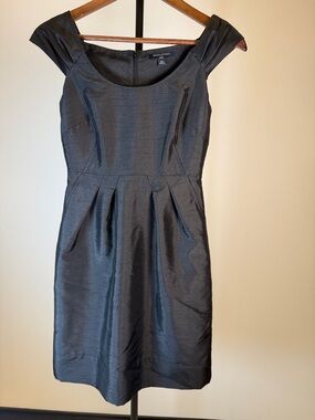 Banana Republic Black Taffeta Cap Sleeve Cocktail Dress - Size 00P